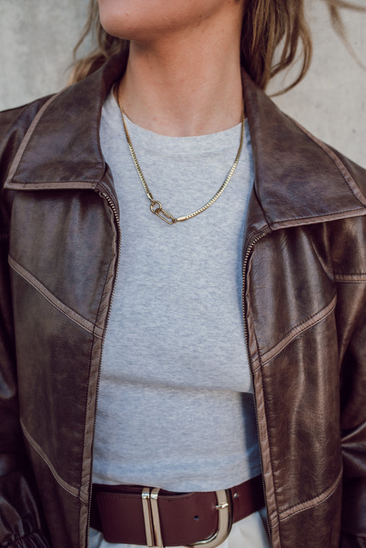 Cora Double Carabiner Necklace