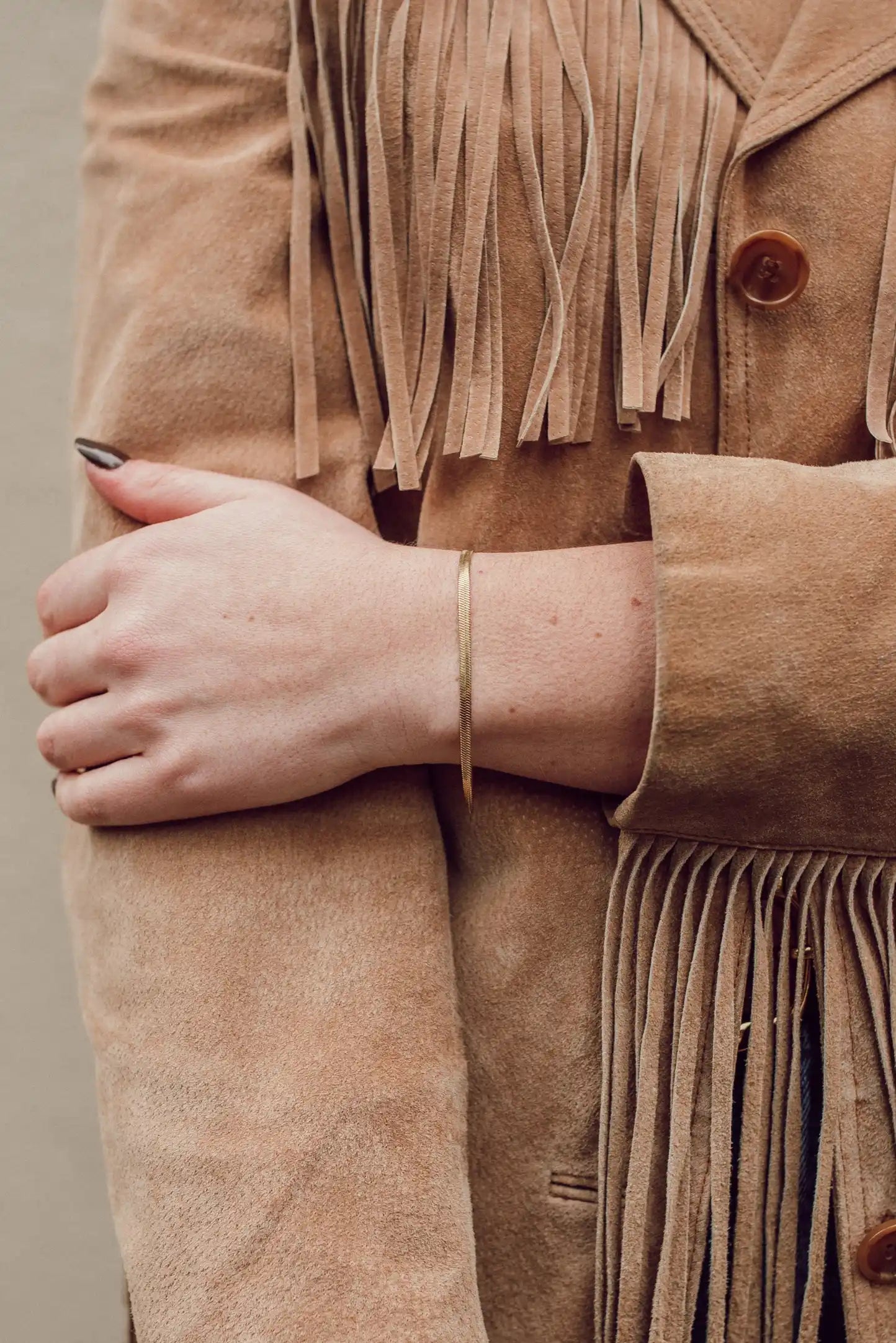Heather Herringbone Bracelet