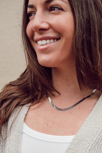 Heather Herringbone Necklace